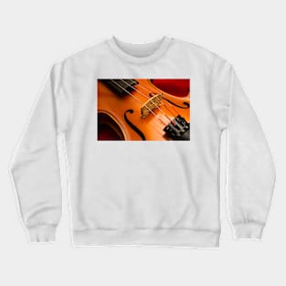 Beautiful Music - Closeup of A Violin Crewneck Sweatshirt
